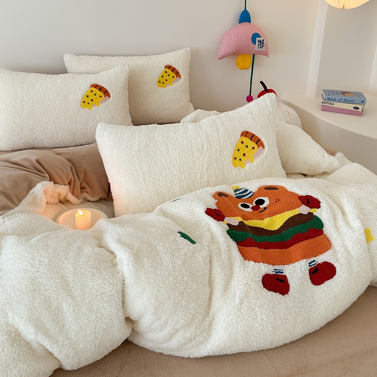 91家纺网 家纺一手货源 找家纺 （总）梓之赫 2025新款小版羊羔绒牛奶绒卡通四件套冬季加厚保暖