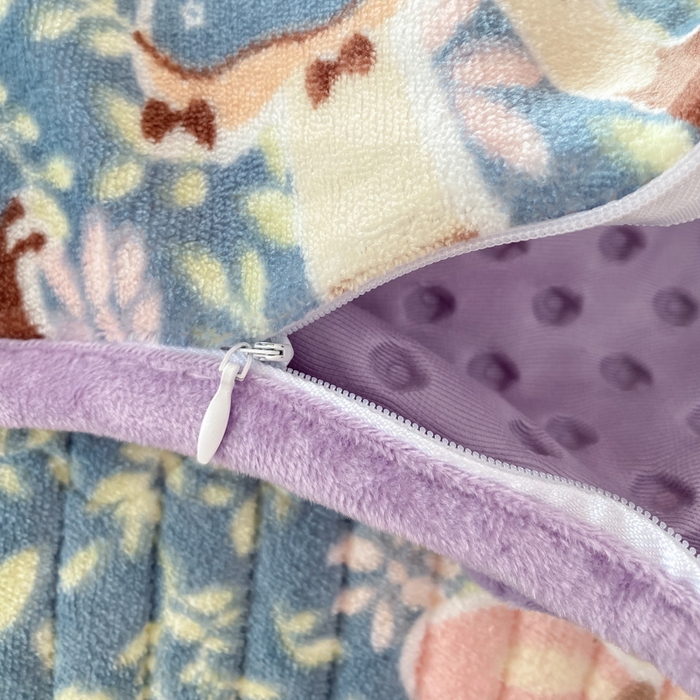 91家纺网 家纺一手货源 找家纺 梦可莱家居 2025秋冬新品豆豆绒床盖大花边四件套兔小姐