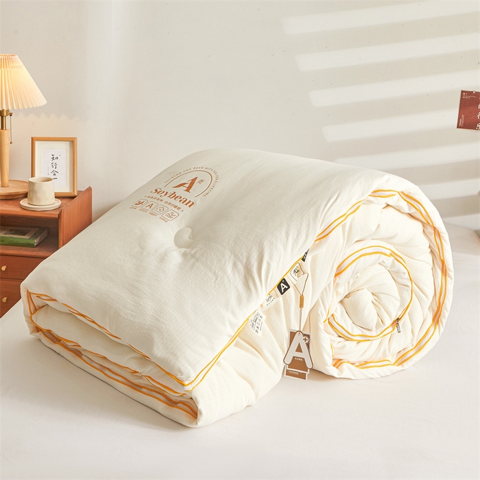 91家纺网 家纺一手货源 找家纺 梵蒂莎 【可检测】2025新款130克拉链子母被子被芯二合一（撞色款） 白色+白色