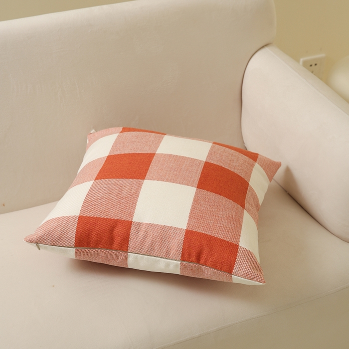 91家纺网 家纺一手货源 找家纺 （总）新奇异 2025新款时尚经典涤麻格子抱枕