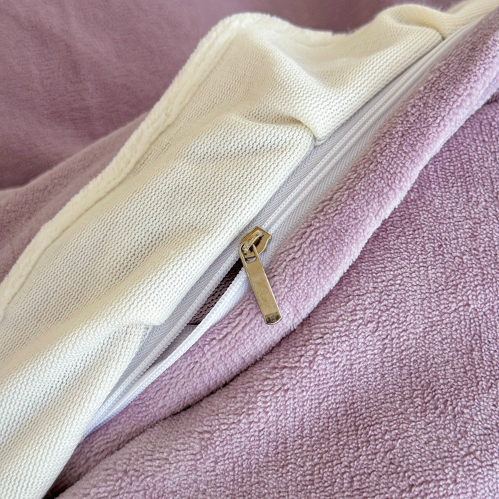 91家纺网 家纺一手货源 找家纺 梵克保罗 2025新款秋冬韩版花边蕾丝刺绣加厚牛奶绒四件套-花屿集（含无纺布手提袋） 花屿集-紫