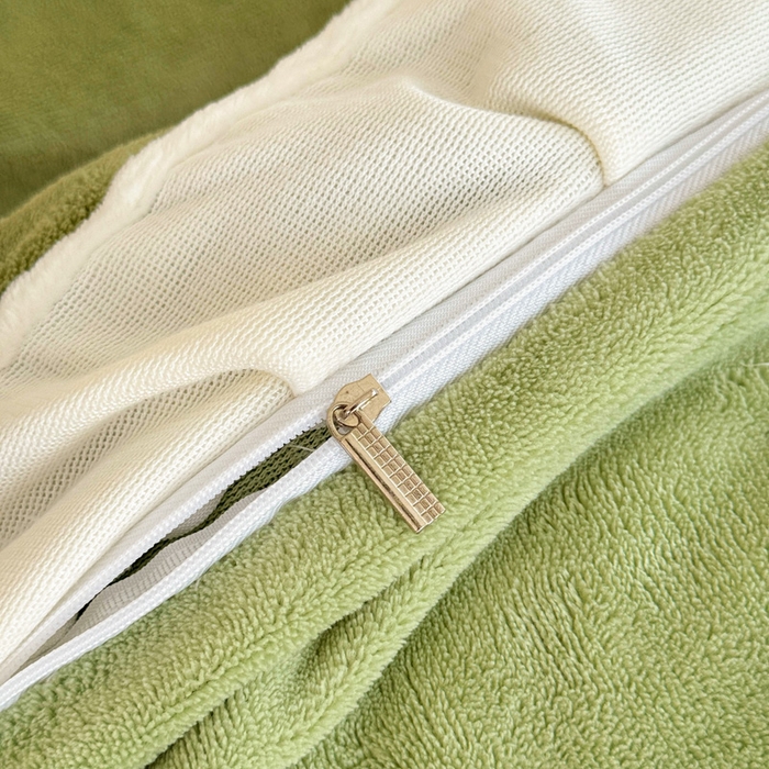 91家纺网 家纺一手货源 找家纺 梵克保罗 2025新款秋冬韩版花边蕾丝刺绣加厚牛奶绒四件套-花屿集（含无纺布手提袋） 花屿集-绿