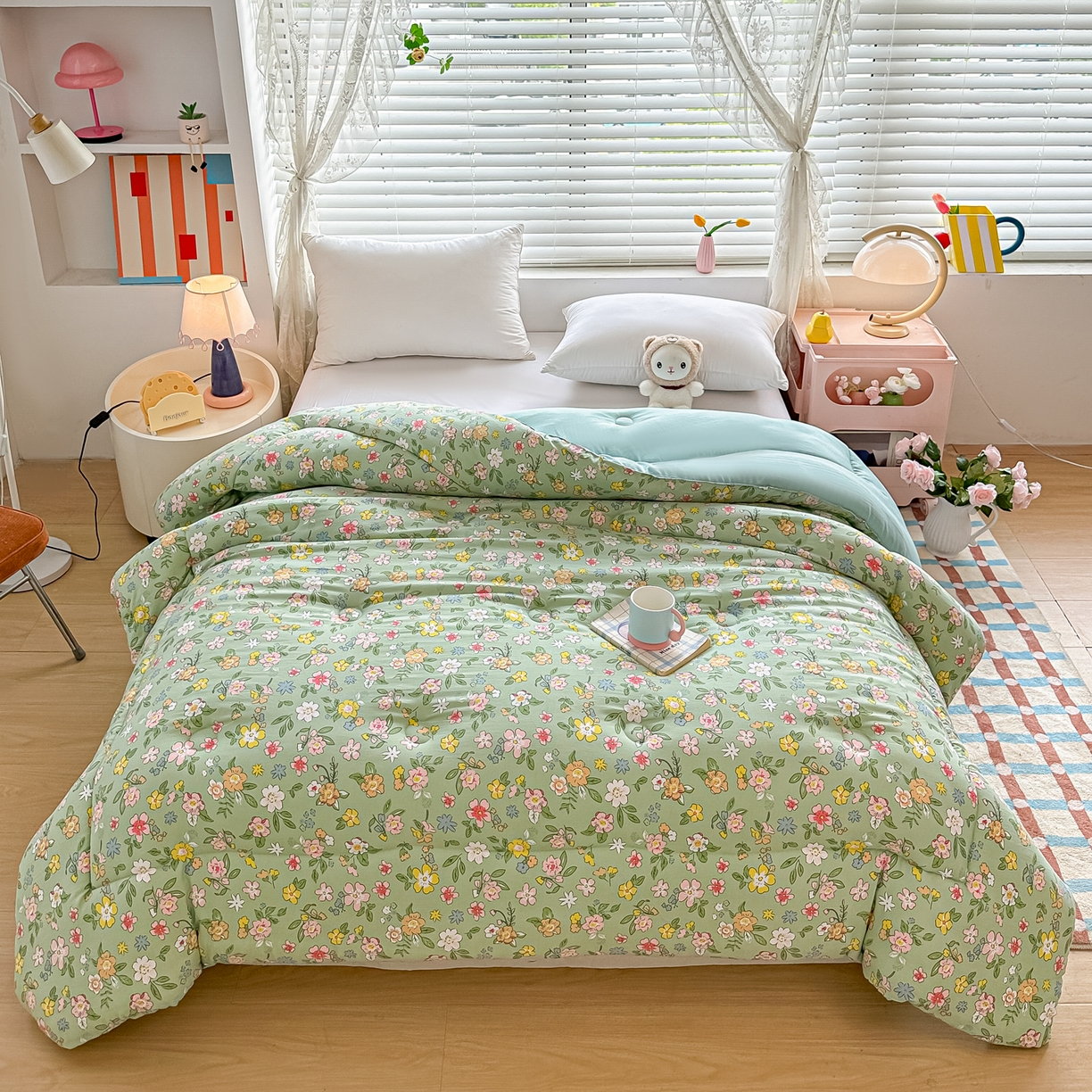 91家纺网 家纺一手货源 找家纺 （总）好欣怡家纺 2025新款A类水洗棉冬被大豆纤维学生四季被子被芯跨境直播（提供买家秀质检报告）