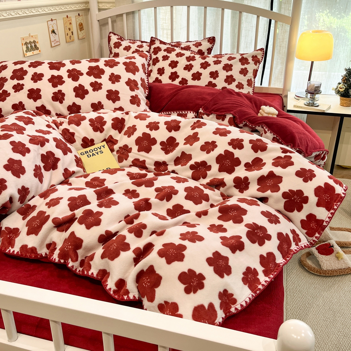 91家纺网 家纺一手货源 找家纺 （总）雅居纺家纺 2025新款贝壳边牛奶绒四件套