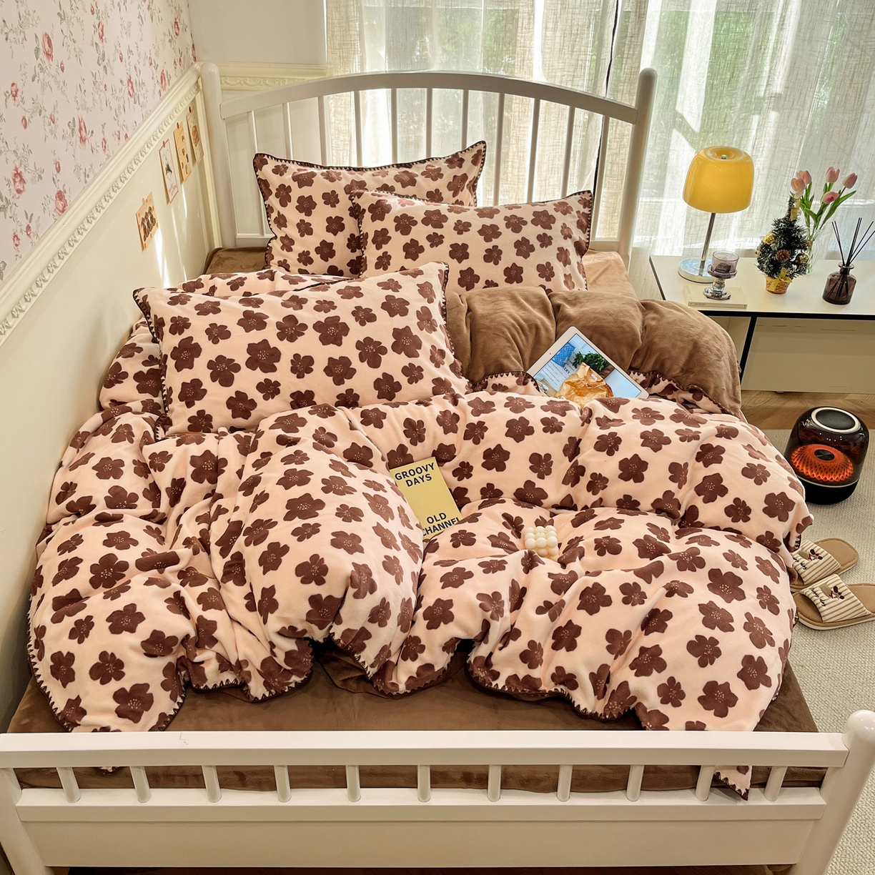 91家纺网 家纺一手货源 找家纺 （总）雅居纺家纺 2025新款贝壳边牛奶绒四件套