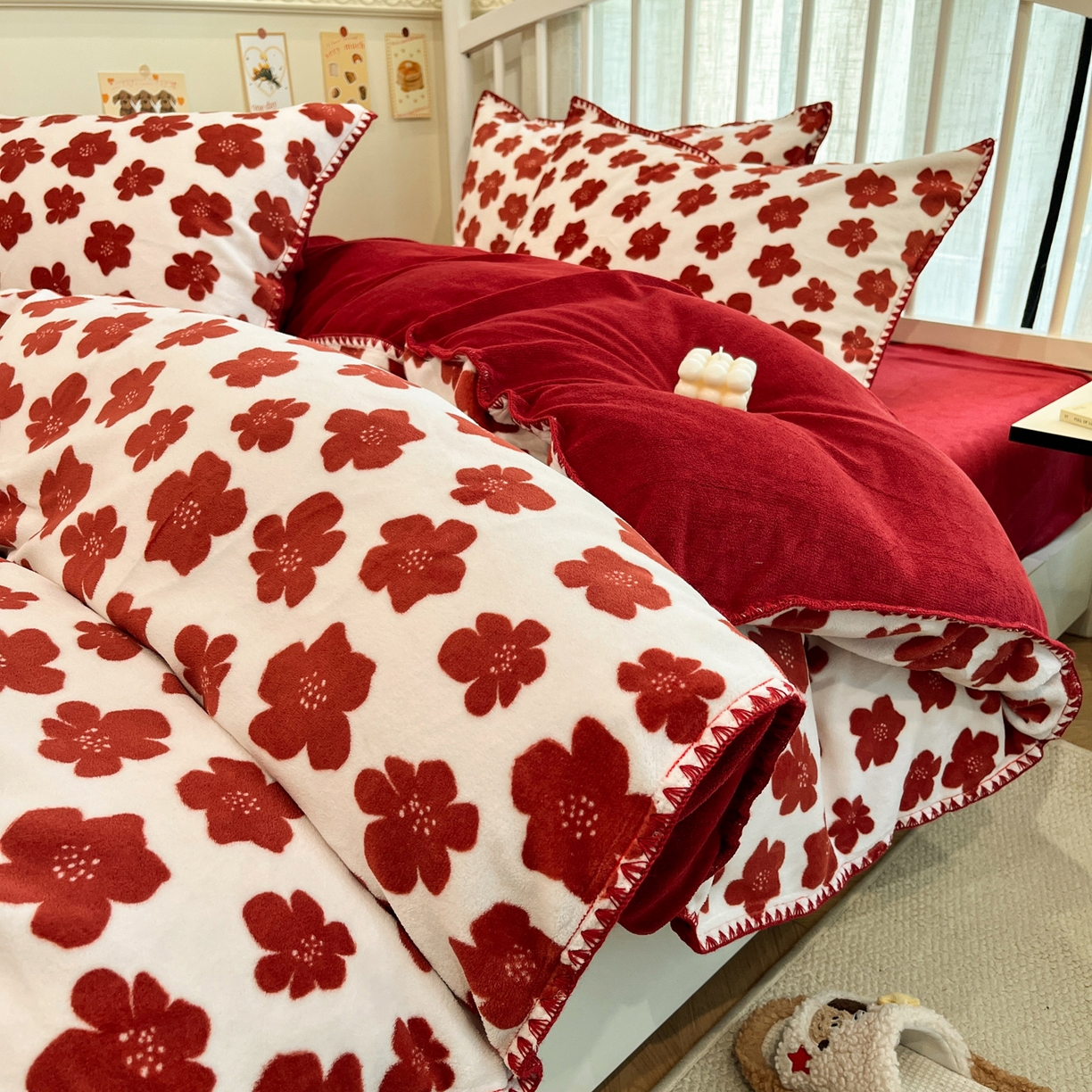 91家纺网 家纺一手货源 找家纺 （总）雅居纺家纺 2025新款贝壳边牛奶绒四件套