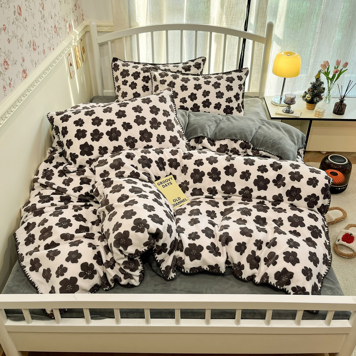 91家纺网 家纺一手货源 找家纺 （总）雅居纺家纺 2025新款贝壳边牛奶绒四件套