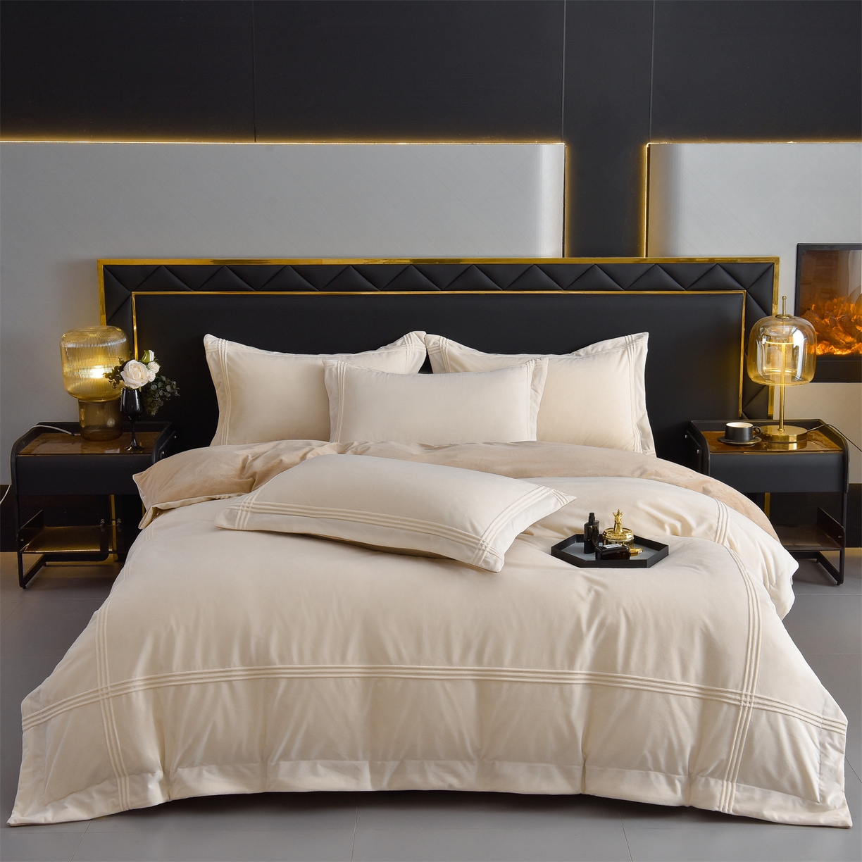 91家纺网 家纺一手货源 找家纺 （总）小久久（小九九） 2025新款婴儿绒A类埋绳工艺款四件套