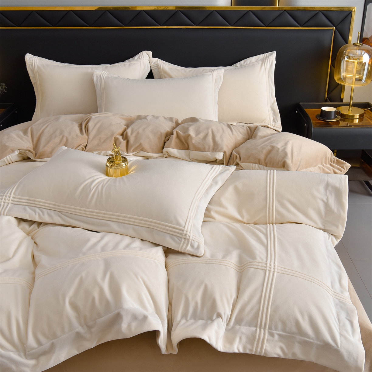 91家纺网 家纺一手货源 找家纺 （总）小久久（小九九） 2025新款婴儿绒A类埋绳工艺款四件套