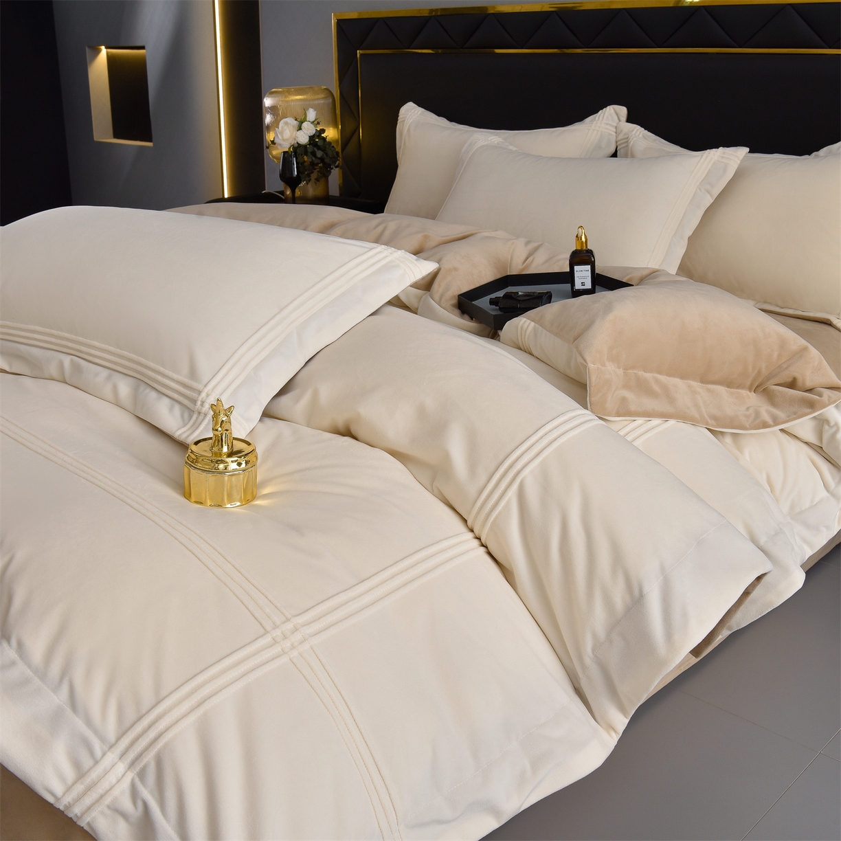 91家纺网 家纺一手货源 找家纺 （总）小久久（小九九） 2025新款婴儿绒A类埋绳工艺款四件套