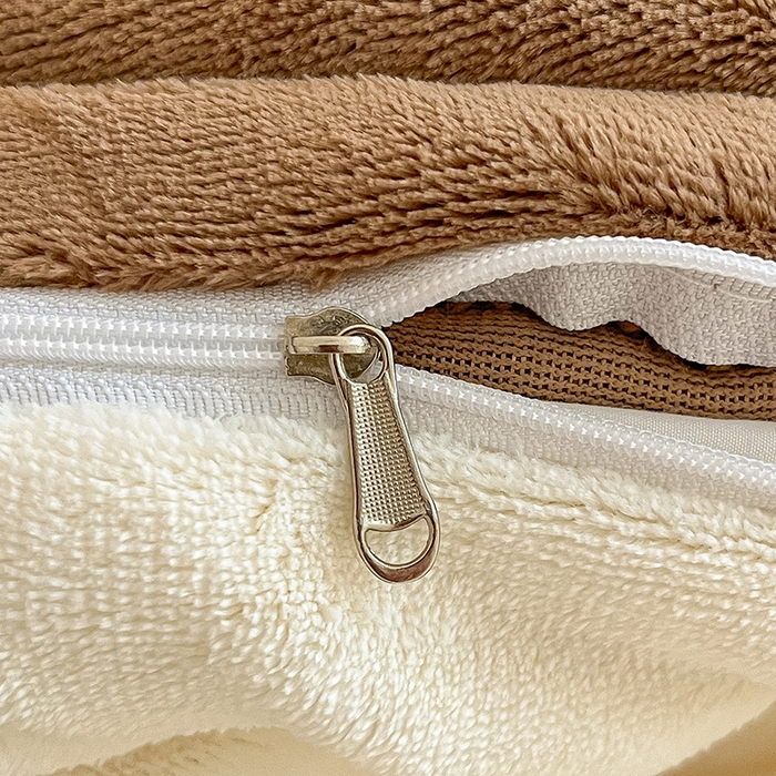 91家纺网 家纺一手货源 找家纺 雅居纺家纺 2025新款高克重牛奶绒毛巾绣四件套-小熊系列 小熊-白咖