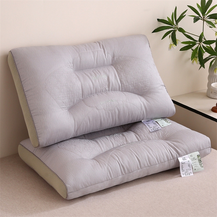 91家纺网 家纺一手货源 找家纺 天意美枕芯 2025新款楠方本草枕枕头枕芯 立体灰