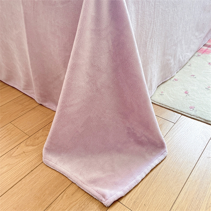 91家纺网 家纺一手货源 找家纺 启程家纺 2025新款雕花牛奶绒四件套包边款 小豆芽-紫-包边款