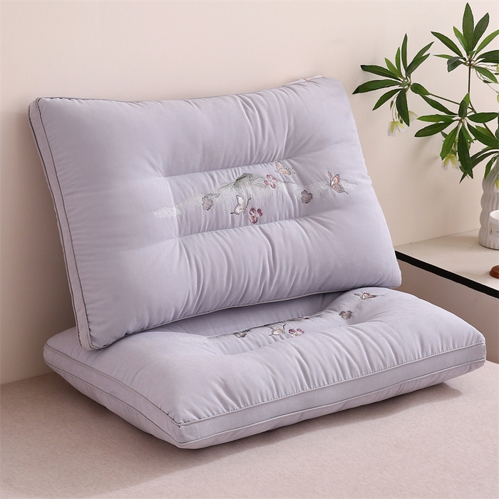 91家纺网 家纺一手货源 找家纺 天意美枕芯 2025新款糯糯棉山水画枕枕头枕芯 云雾灰