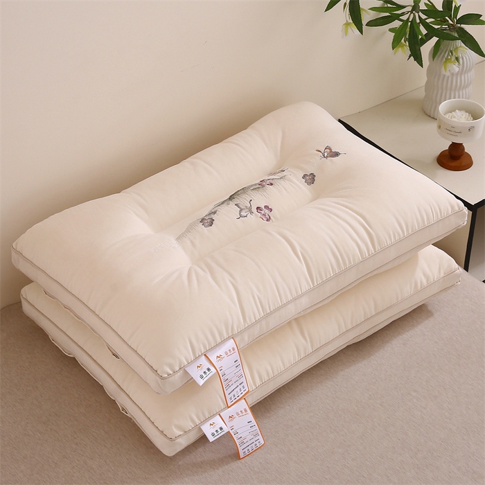 91家纺网 家纺一手货源 找家纺 天意美枕芯 2025新款糯糯棉山水画枕枕头枕芯 木棉白