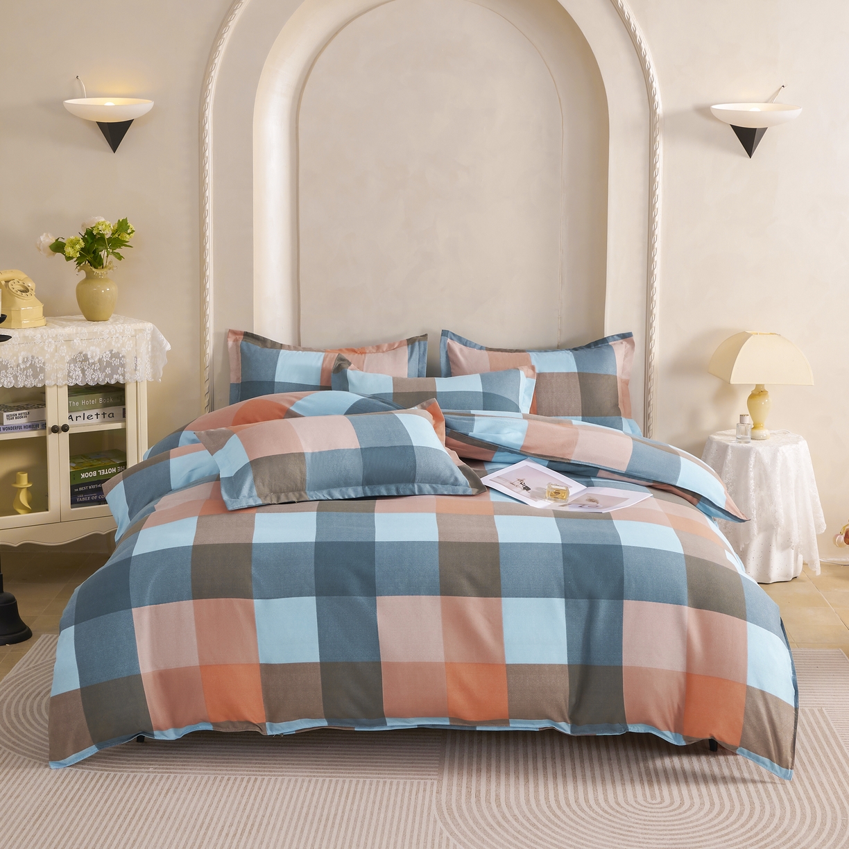 91家纺网 家纺一手货源 找家纺 鑫缘 2025直播爆款印花植物羊绒加厚磨毛单被套 千趣格