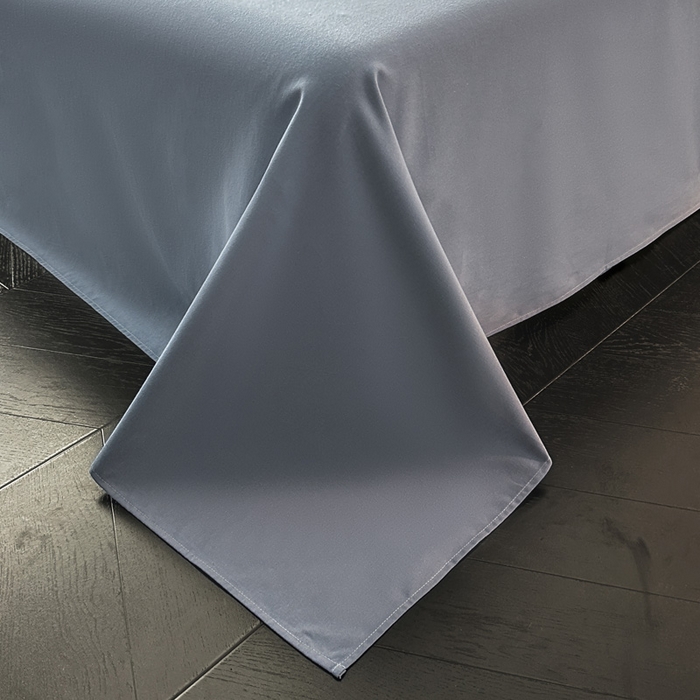 91家纺网 家纺一手货源 找家纺 雅居纺家纺 2025新款简约款全棉磨毛四件套 宁静-蓝条