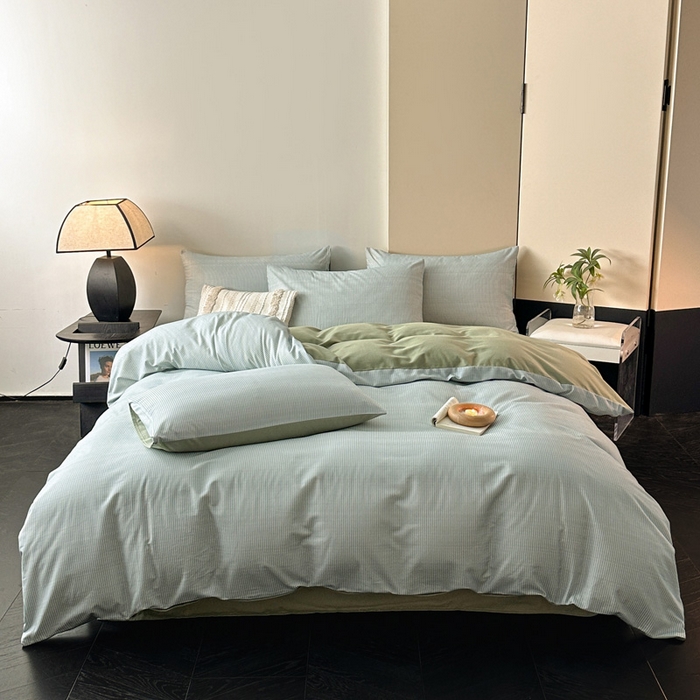 91家纺网 家纺一手货源 找家纺 （总）雅居纺家纺 2025新款简约款全棉磨毛四件套