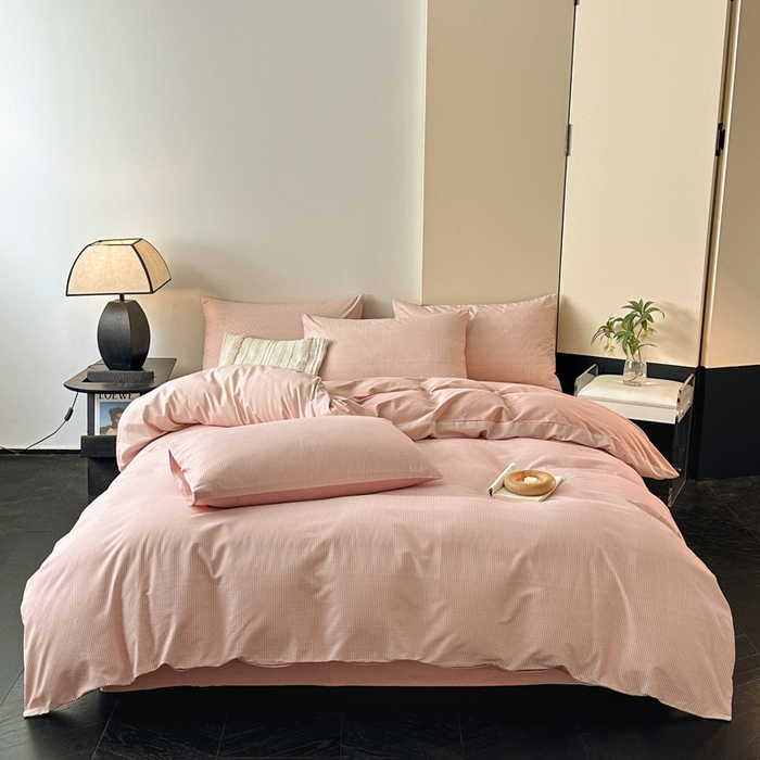 91家纺网 家纺一手货源 找家纺 （总）雅居纺家纺 2025新款简约款全棉磨毛四件套