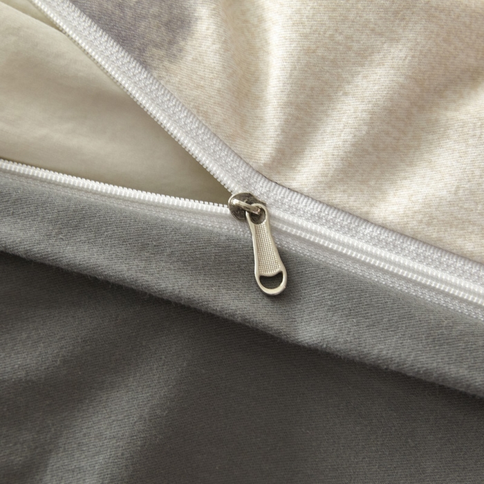 91家纺网 家纺一手货源 找家纺 雅居纺家纺 2025新款简约款全棉磨毛四件套 灰大格