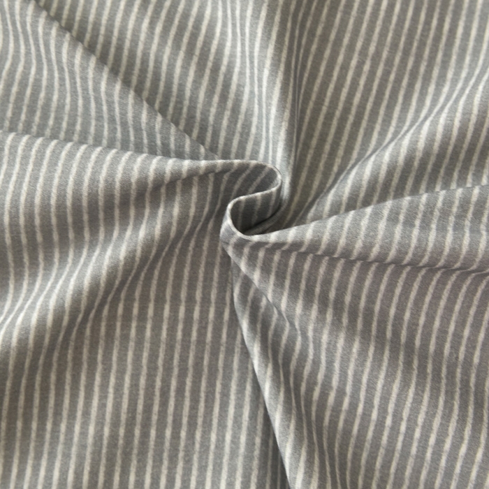 91家纺网 家纺一手货源 找家纺 雅居纺家纺 2025新款简约款全棉磨毛四件套 宁静-灰条