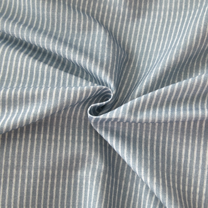 91家纺网 家纺一手货源 找家纺 雅居纺家纺 2025新款简约款全棉磨毛四件套 宁静-蓝条