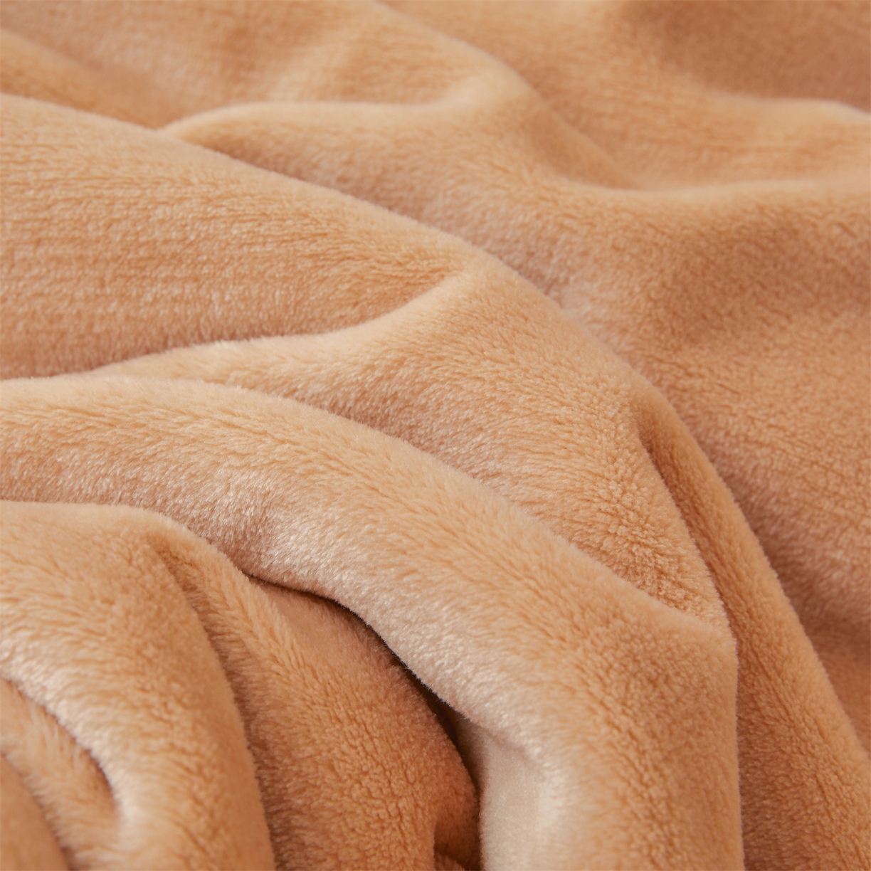 91家纺网 家纺一手货源 找家纺 多谷家纺 2025新款加厚法莱绒绒双面四季多功能毛毯毯子 卡其色