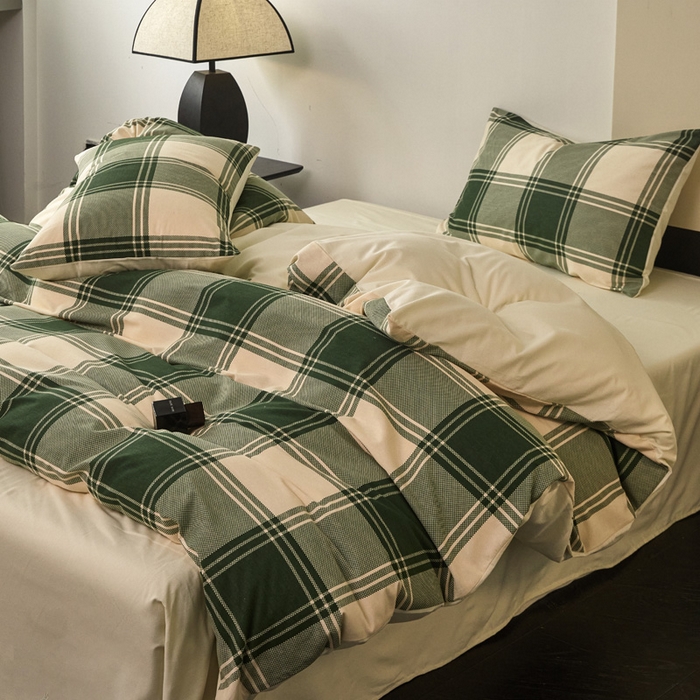 91家纺网 家纺一手货源 找家纺 （总）雅居纺家纺 2025新款简约款全棉磨毛四件套