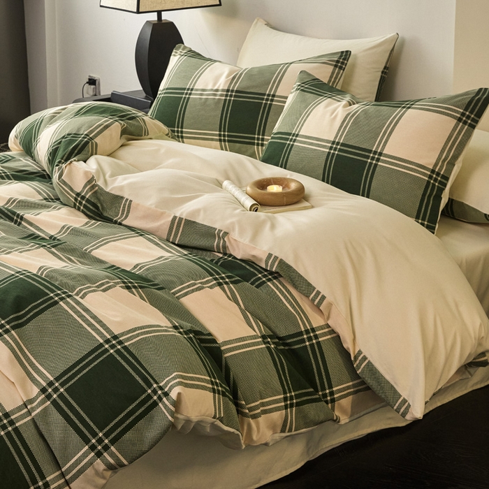 91家纺网 家纺一手货源 找家纺 （总）雅居纺家纺 2025新款简约款全棉磨毛四件套