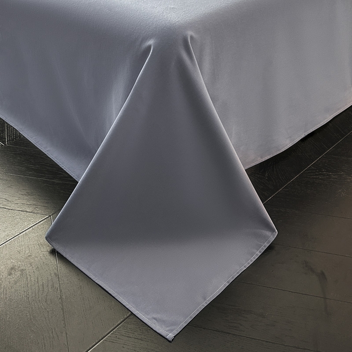 91家纺网 家纺一手货源 找家纺 雅居纺家纺 2025新款简约款全棉磨毛四件套 蓝大格