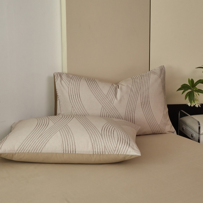 91家纺网 家纺一手货源 找家纺 雅居纺家纺 2025新款简约款全棉磨毛四件套 卡米拉