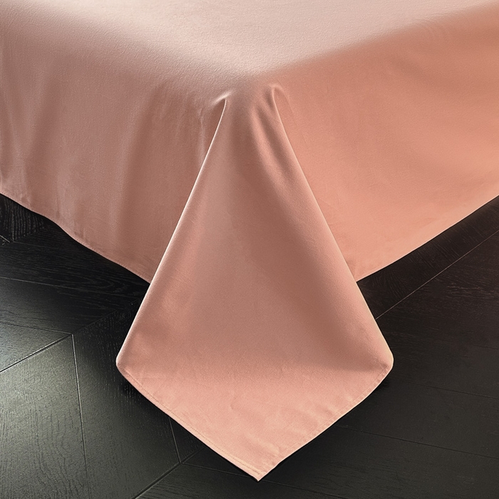 91家纺网 家纺一手货源 找家纺 雅居纺家纺 2025新款简约款全棉磨毛四件套 旋律-粉格