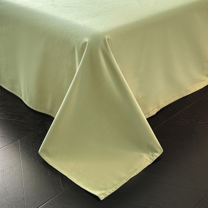 91家纺网 家纺一手货源 找家纺 雅居纺家纺 2025新款简约款全棉磨毛四件套 米兰绿