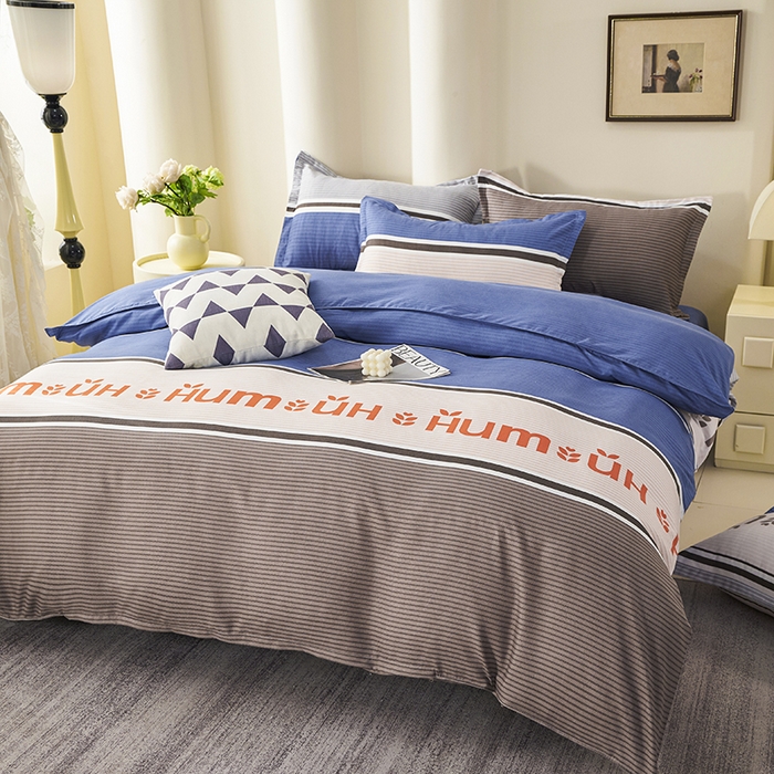 91家纺网 家纺一手货源 找家纺 鑫缘 2025直播爆款印花植物羊绒加厚磨毛单被套 舒适密码