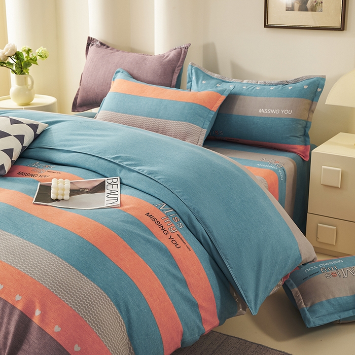 91家纺网 家纺一手货源 找家纺 鑫缘 2025直播爆款印花植物羊绒加厚磨毛单被套 思念