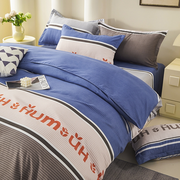 91家纺网 家纺一手货源 找家纺 鑫缘2025直播爆款印花植物羊绒加厚磨毛四件套1.2米学生三件套 舒适密码