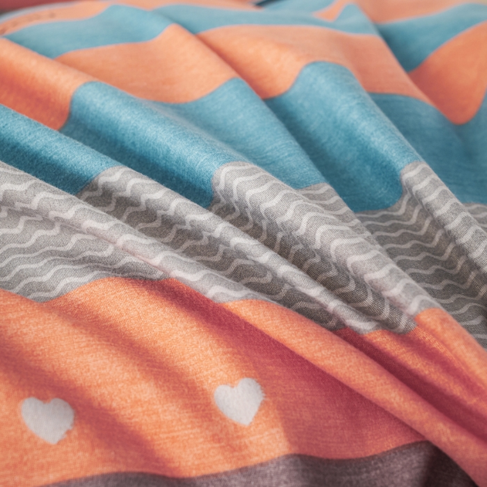 91家纺网 家纺一手货源 找家纺 鑫缘2025直播爆款印花植物羊绒加厚磨毛四件套1.2米学生三件套 思念