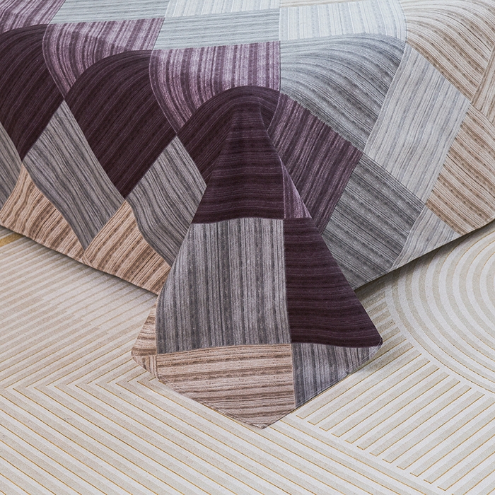 91家纺网 家纺一手货源 找家纺 鑫缘2025直播爆款印花植物羊绒加厚磨毛四件套1.2米学生三件套 幸福格