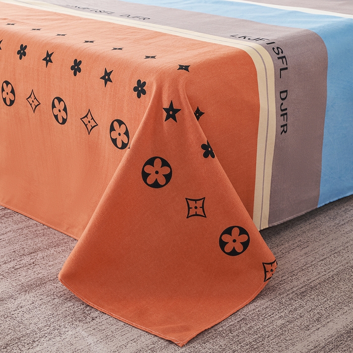 91家纺网 家纺一手货源 找家纺 鑫缘2025直播爆款印花植物羊绒加厚磨毛四件套1.2米学生三件套 绚丽之梦