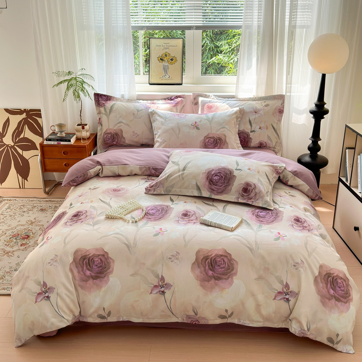 91家纺网 家纺一手货源 找家纺 （总）典雅家纺 2025新款A类140克秋冬加厚磨毛数码印花四件套磨毛四件套