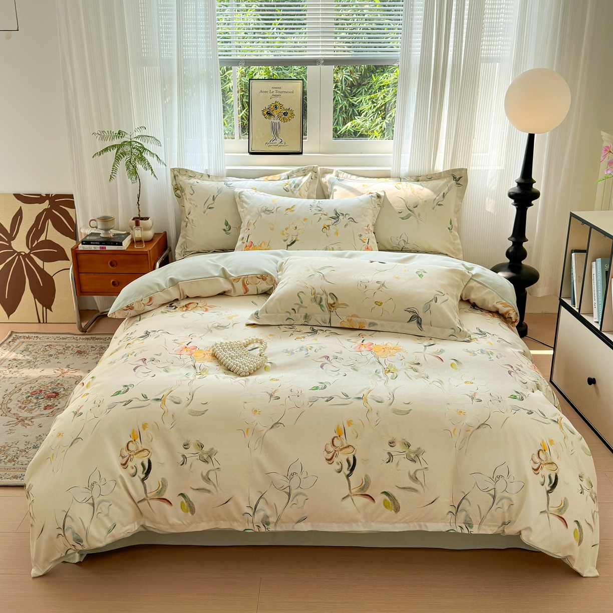 91家纺网 家纺一手货源 找家纺 （总）典雅家纺 2025新款A类140克秋冬加厚磨毛数码印花四件套磨毛四件套