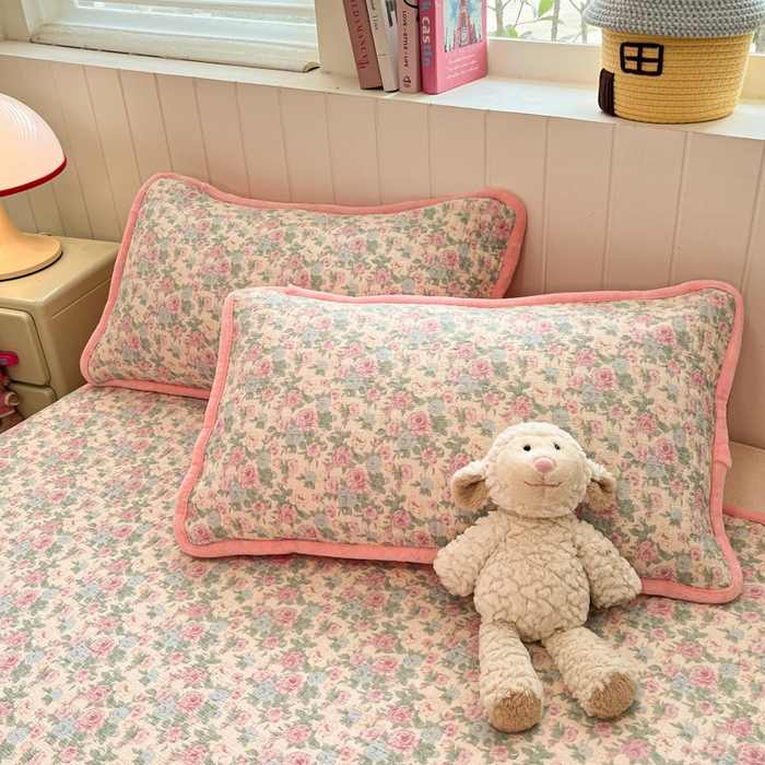 91家纺网 家纺一手货源 找家纺 铺尚美家纺 2025新款云感双层纱ins少女心可爱系加厚豆豆被床盖暖梦系列（小红书推荐） 童话集