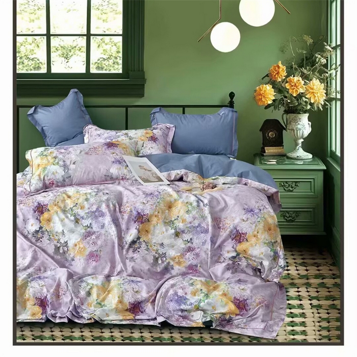 91家纺网 家纺一手货源 找家纺 （总）未来家居 2025新款金凯丽数码大提花印花长绒棉四件套