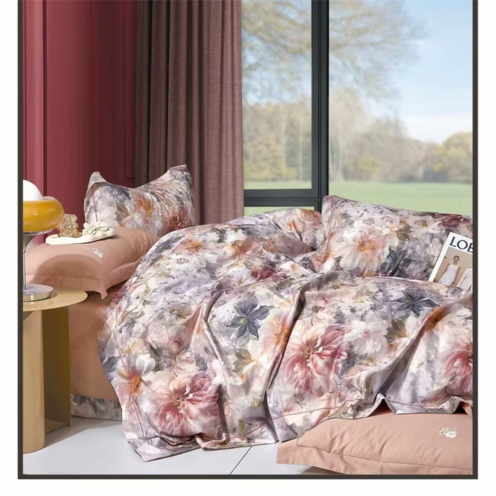 91家纺网 家纺一手货源 找家纺 （总）未来家居 2025新款金凯丽数码大提花印花长绒棉四件套