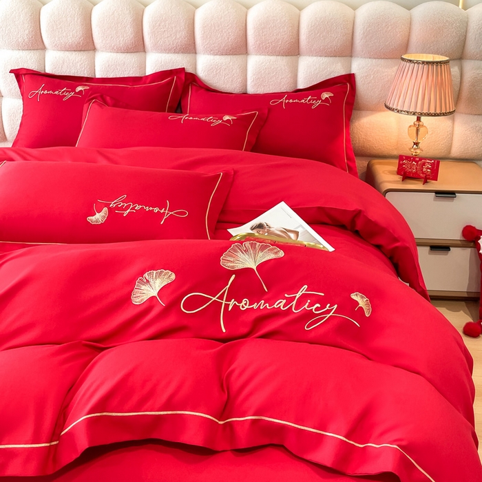 91家纺网 家纺一手货源 找家纺 （总）花愿（原花纪） 2025新款水洗棉刺绣婚庆四件套系列