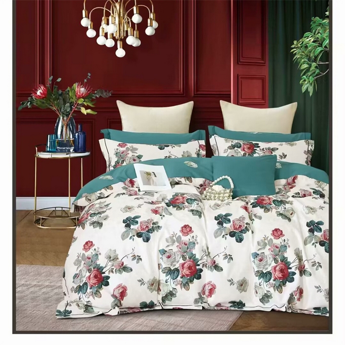 91家纺网 家纺一手货源 找家纺 （总）未来家居 2025新款金凯丽数码大提花印花长绒棉四件套