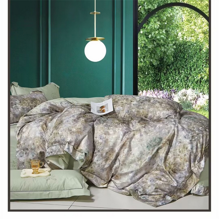 91家纺网 家纺一手货源 找家纺 （总）未来家居 2025新款金凯丽数码大提花印花长绒棉四件套