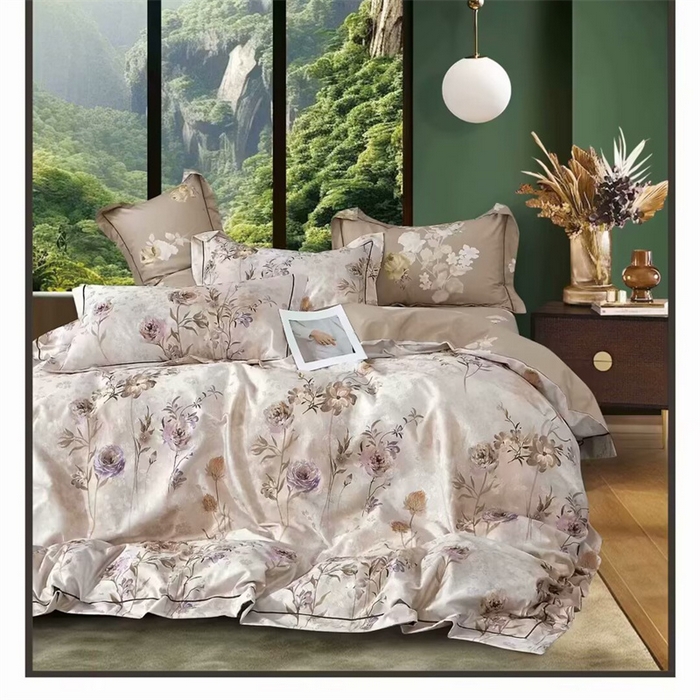 91家纺网 家纺一手货源 找家纺 （总）未来家居 2025新款金凯丽数码大提花印花长绒棉四件套