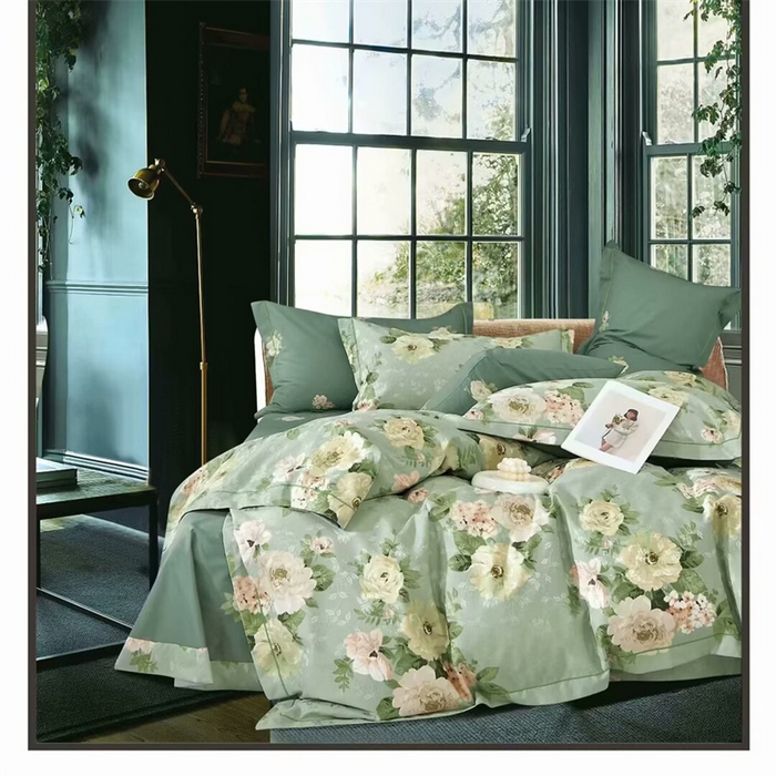 91家纺网 家纺一手货源 找家纺 （总）未来家居 2025新款金凯丽数码大提花印花长绒棉四件套