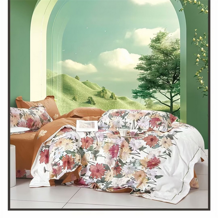 91家纺网 家纺一手货源 找家纺 （总）未来家居 2025新款金凯丽数码大提花印花长绒棉四件套